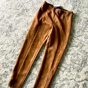 Loft women’s small with tags camel colored stretchy straight leg pull on pant
